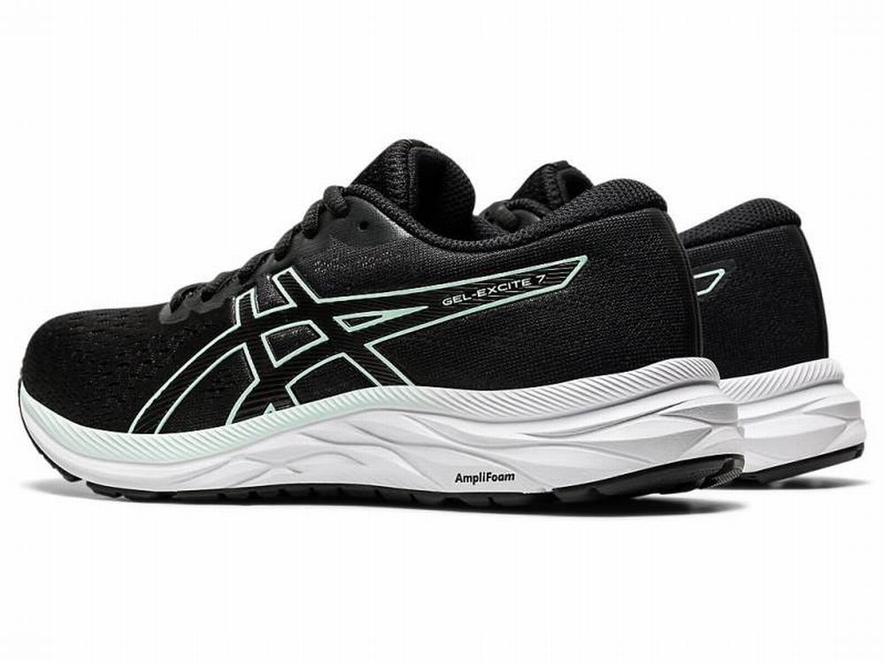 Tenis Para Correr Asics Ofertas GEL Excite 7 Mujer Negros Verde Menta
