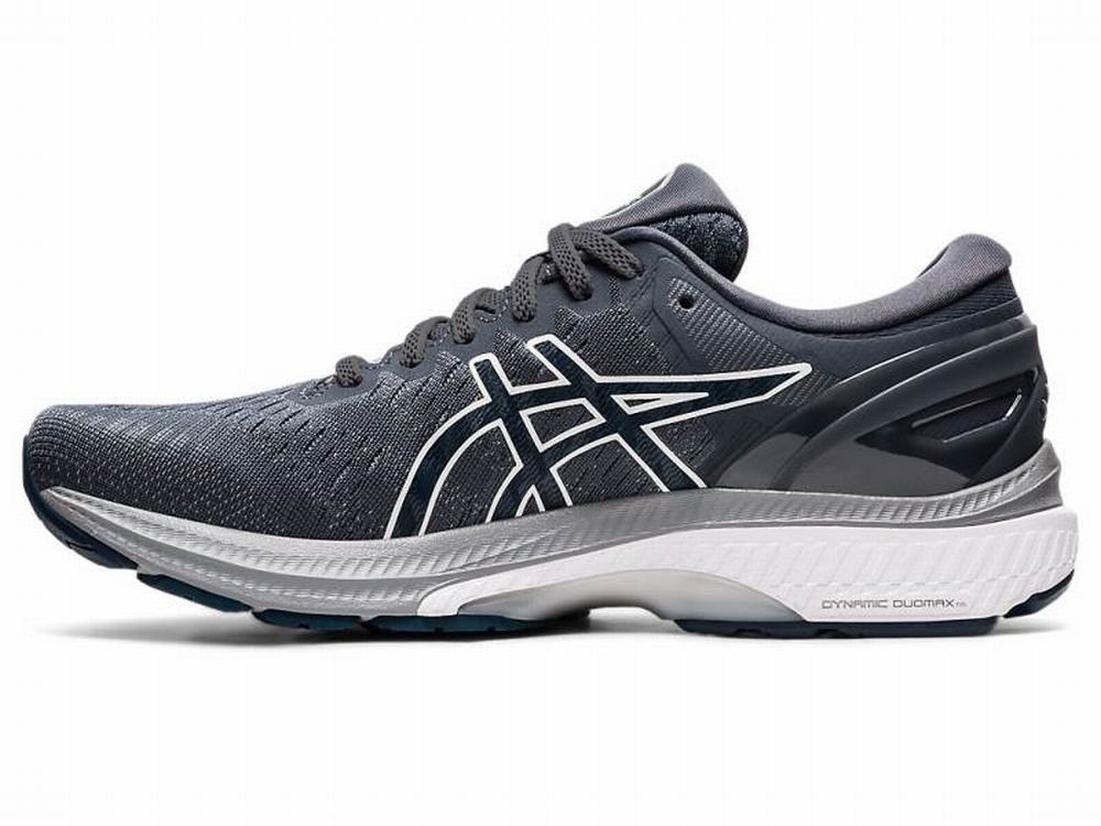 Tenis Para Correr Asics Precio GEL KAYANO 27 Hombre Grises Azules