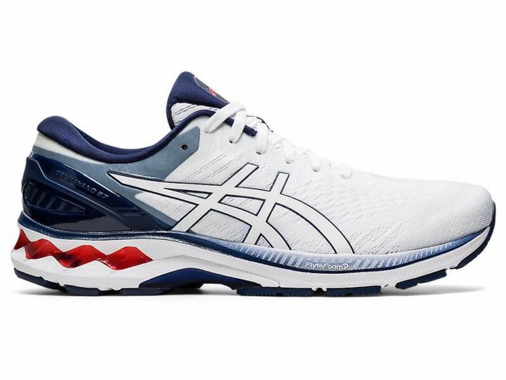 Comprar Tenis Para Correr Asics Online - GEL-KAYANO 27 Hombre Azul Marino  Blancos