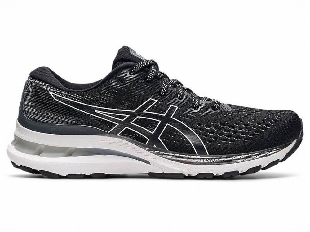 Tenis Para Correr Asics Baratas GEL KAYANO 28 D Mujer Negros Blancos