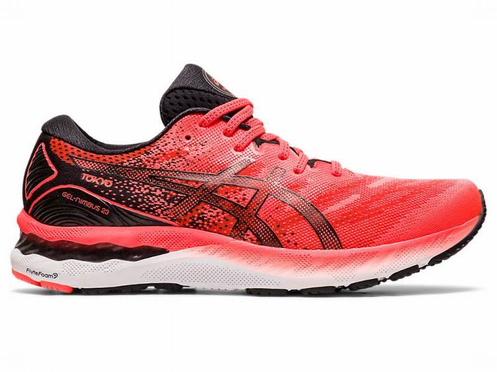 Tenis Para Correr Asics Baratas GEL NIMBUS 23 TOKYO Hombre Naranjas Negros Rojos