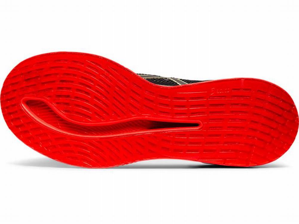 Tenis Para Correr Asics Venta METARIDE Mujer Negros Rojos
